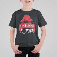 Funny Christmas Movie T Shirt For Kid Oh Fudge Buffalo Plaid Printed Graphic Beanie Cap - Wonder Print Shop
