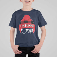 Funny Christmas Movie T Shirt For Kid Oh Fudge Buffalo Plaid Printed Graphic Beanie Cap - Wonder Print Shop