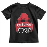Funny Christmas Movie Toddler T Shirt Oh Fudge Buffalo Plaid Printed Graphic Beanie Cap - Wonder Print Shop