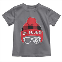 Funny Christmas Movie Toddler T Shirt Oh Fudge Buffalo Plaid Printed Graphic Beanie Cap - Wonder Print Shop