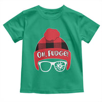 Funny Christmas Movie Toddler T Shirt Oh Fudge Buffalo Plaid Printed Graphic Beanie Cap - Wonder Print Shop