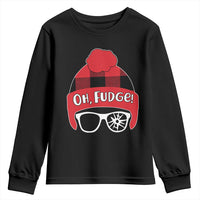 Funny Christmas Movie Youth Sweatshirt Oh Fudge Buffalo Plaid Printed Graphic Beanie Cap - Wonder Print Shop
