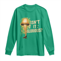 Funny Christmas Movie Leg Lamp Long Sleeve Shirt Isnt It Glorious - Wonder Print Shop