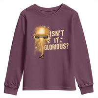 Funny Christmas Movie Leg Lamp Youth Sweatshirt Isnt It Glorious - Wonder Print Shop