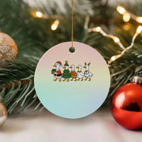 Funny Christmas Silly Goose Poultry Animal Lovers Ceramic Ornament - Wonder Print Shop