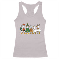 Funny Christmas Silly Goose Poultry Animal Lovers Racerback Tank Top - Wonder Print Shop