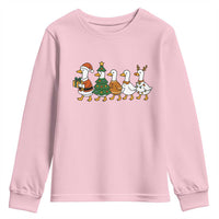 Funny Christmas Silly Goose Poultry Animal Lovers Youth Sweatshirt - Wonder Print Shop