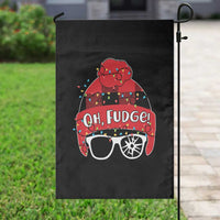 Funny Christmas Movie Garden Flag Oh Fudge Buffalo Plaid Printed Graphic Beanie Cap Xmas Light - Wonder Print Shop