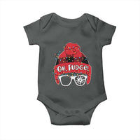 Funny Christmas Movie Baby Onesie Oh Fudge Buffalo Plaid Printed Graphic Beanie Cap Xmas Light - Wonder Print Shop