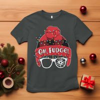 Funny Christmas Movie T Shirt Oh Fudge Buffalo Plaid Printed Graphic Beanie Cap Xmas Light - Wonder Print Shop