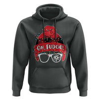 Funny Christmas Movie Hoodie Oh Fudge Buffalo Plaid Printed Graphic Beanie Cap Xmas Light - Wonder Print Shop