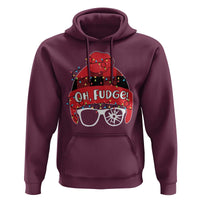 Funny Christmas Movie Hoodie Oh Fudge Buffalo Plaid Printed Graphic Beanie Cap Xmas Light - Wonder Print Shop