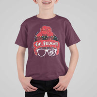 Funny Christmas Movie T Shirt For Kid Oh Fudge Buffalo Plaid Printed Graphic Beanie Cap Xmas Light - Wonder Print Shop