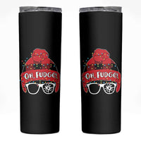 Funny Christmas Movie Skinny Tumbler Oh Fudge Buffalo Plaid Printed Graphic Beanie Cap Xmas Light - Wonder Print Shop