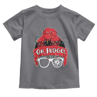 Funny Christmas Movie Toddler T Shirt Oh Fudge Buffalo Plaid Printed Graphic Beanie Cap Xmas Light - Wonder Print Shop
