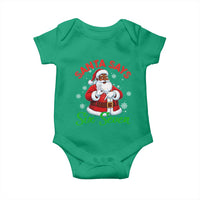 Funny Black Santa Says Six Seven Baby Onesie Christmas 67 Meme African American Santa Gen Alpha Slang - Wonder Print Shop
