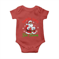 Funny Black Santa Says Six Seven Baby Onesie Christmas 67 Meme African American Santa Gen Alpha Slang - Wonder Print Shop