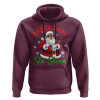 Funny Black Santa Says Six Seven Hoodie Christmas 67 Meme African American Santa Gen Alpha Slang - Wonder Print Shop