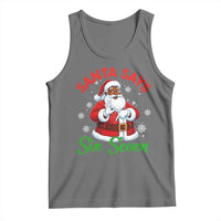 Funny Black Santa Says Six Seven Tank Top Christmas 67 Meme African American Santa Gen Alpha Slang - Wonder Print Shop