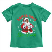 Funny Black Santa Says Six Seven Toddler T Shirt Christmas 67 Meme African American Santa Gen Alpha Slang - Wonder Print Shop