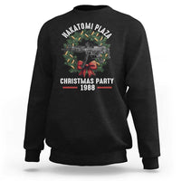 Funny Nakatomi Plaza Sweatshirt Christmas Party 1988 Xmas Bullet Gun Wreath - Wonder Print Shop