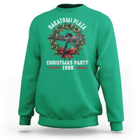 Funny Nakatomi Plaza Sweatshirt Christmas Party 1988 Xmas Bullet Gun Wreath - Wonder Print Shop