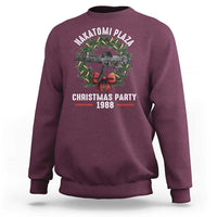 Funny Nakatomi Plaza Sweatshirt Christmas Party 1988 Xmas Bullet Gun Wreath - Wonder Print Shop