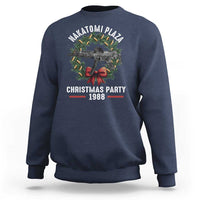 Funny Nakatomi Plaza Sweatshirt Christmas Party 1988 Xmas Bullet Gun Wreath - Wonder Print Shop