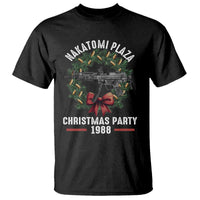 Funny Nakatomi Plaza T Shirt Christmas Party 1988 Xmas Bullet Gun Wreath - Wonder Print Shop