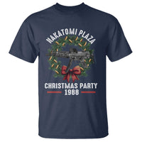 Funny Nakatomi Plaza T Shirt Christmas Party 1988 Xmas Bullet Gun Wreath - Wonder Print Shop