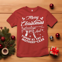 Funny Nakatomi Plaza T Shirt Merry Christmas And Yippee Ki Yay Snowflake Gun - Wonder Print Shop