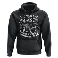 Funny Nakatomi Plaza Hoodie Merry Christmas And Yippee Ki Yay Snowflake Gun