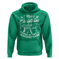 Funny Nakatomi Plaza Hoodie Merry Christmas And Yippee Ki Yay Snowflake Gun