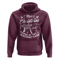 Funny Nakatomi Plaza Hoodie Merry Christmas And Yippee Ki Yay Snowflake Gun