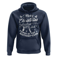 Funny Nakatomi Plaza Hoodie Merry Christmas And Yippee Ki Yay Snowflake Gun