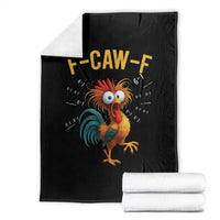 Funny F Caw F 67 Meme Throw Blanket Cartoon Rooster Chicken Poultry Humor - Wonder Print Shop