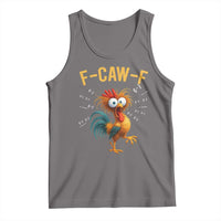 Funny F Caw F 67 Meme Tank Top Cartoon Rooster Chicken Poultry Humor - Wonder Print Shop