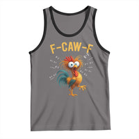 Funny F Caw F 67 Meme Tank Top Cartoon Rooster Chicken Poultry Humor - Wonder Print Shop