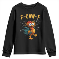 Funny F Caw F 67 Meme Youth Sweatshirt Cartoon Rooster Chicken Poultry Humor - Wonder Print Shop