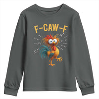 Funny F Caw F 67 Meme Youth Sweatshirt Cartoon Rooster Chicken Poultry Humor - Wonder Print Shop