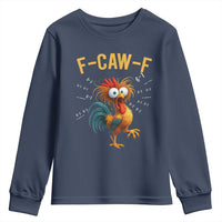 Funny F Caw F 67 Meme Youth Sweatshirt Cartoon Rooster Chicken Poultry Humor - Wonder Print Shop