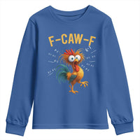 Funny F Caw F 67 Meme Youth Sweatshirt Cartoon Rooster Chicken Poultry Humor - Wonder Print Shop