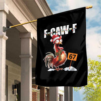 Funny F Caw F 67 Meme Christmas Garden Flag Xmas Cartoon Rooster Chicken Poultry Humor - Wonder Print Shop
