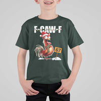 Funny F Caw F 67 Meme Christmas T Shirt For Kid Xmas Cartoon Rooster Chicken Poultry Humor - Wonder Print Shop