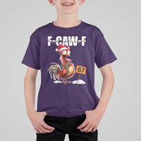 Funny F Caw F 67 Meme Christmas T Shirt For Kid Xmas Cartoon Rooster Chicken Poultry Humor - Wonder Print Shop