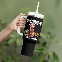 Funny F Caw F 67 Meme Christmas Tumbler With Handle Xmas Cartoon Rooster Chicken Poultry Humor - Wonder Print Shop