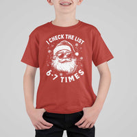 67 Meme Christmas Santa T Shirt For Kid Funny I Check The List 67 Times - Wonder Print Shop