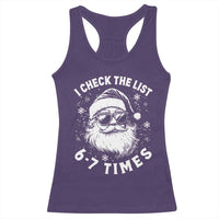 67 Meme Christmas Santa Racerback Tank Top Funny I Check The List 67 Times - Wonder Print Shop