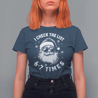 67 Meme Christmas Santa T Shirt For Women Funny I Check The List 67 Times - Wonder Print Shop