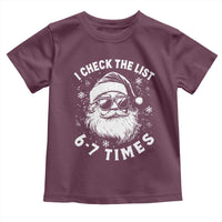 67 Meme Christmas Santa Toddler T Shirt Funny I Check The List 67 Times - Wonder Print Shop
